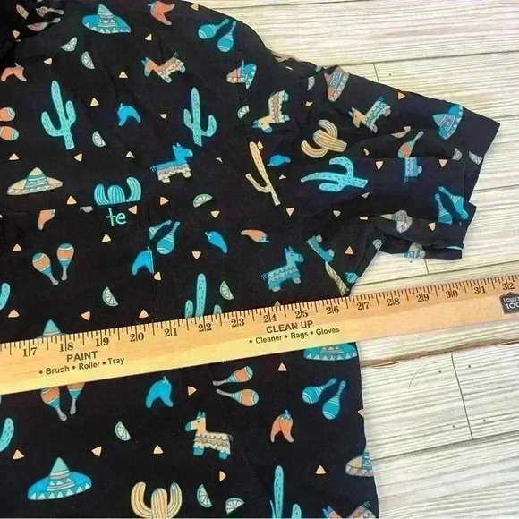 Tipsy Elves Midnight Fiesta Hawaiian Button Up - Picture 4 of 6